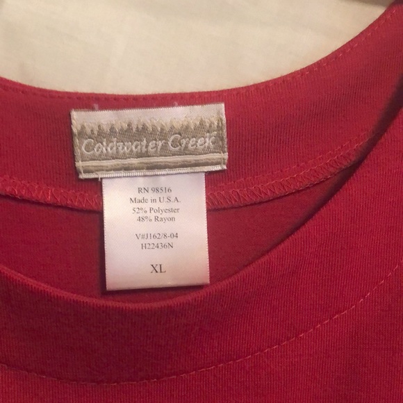 Coldwater Creek red princess seam dress size xl - Picture 2 of 5